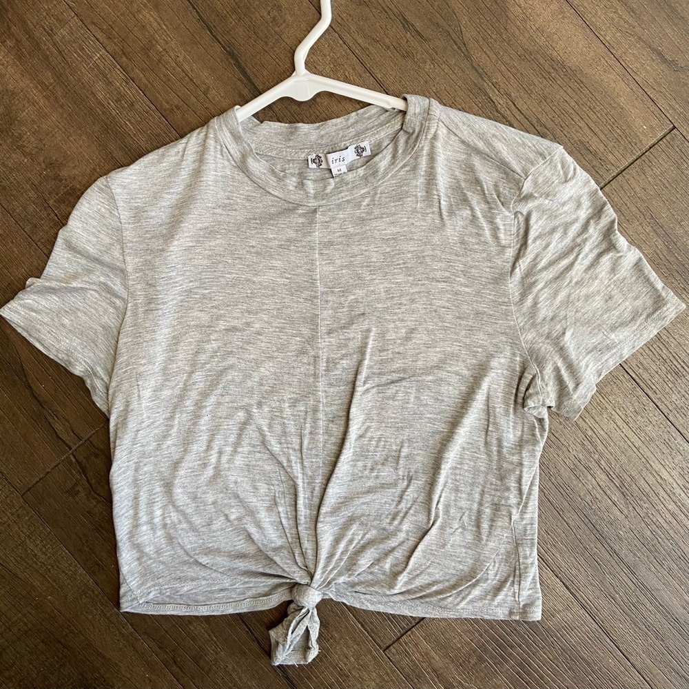 Grey crop top